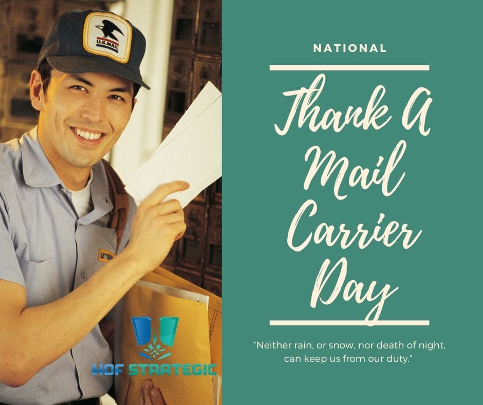 National Thank A Mail Carrier Day > StudioHOF